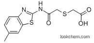 Molecular Structure of 332383-09-2 ([(6-METHYL-BENZOTHIAZOL-2-YLCARBAMOYL)-METHYLSULFANYL]-ACETIC ACID)